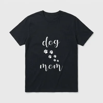 Dog Mom Hundemama Pfoten T-Shirt – Klassisches T-Shirt in Schwarz