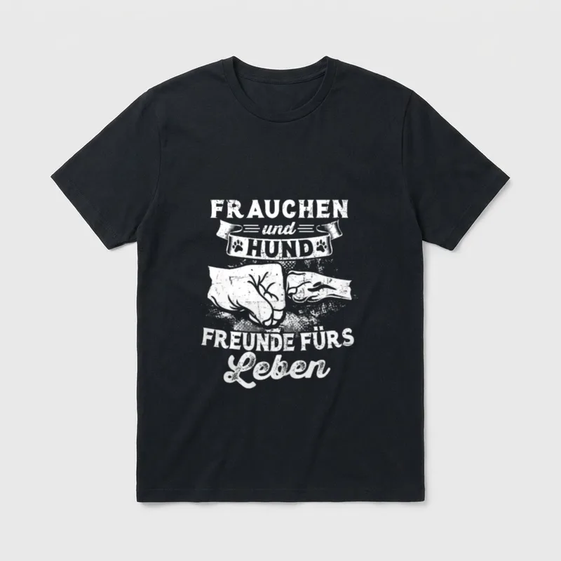 Hund Frauchen Hunde Mama T-Shirt – Klassisches T-Shirt in Schwarz