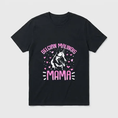 Belgian Malinois Hunde Mama T-Shirt – Klassisches T-Shirt in Schwarz