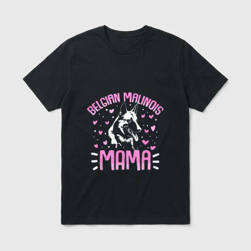 Belgian Malinois Hunde Mama T-Shirt – Klassisches T-Shirt in Schwarz