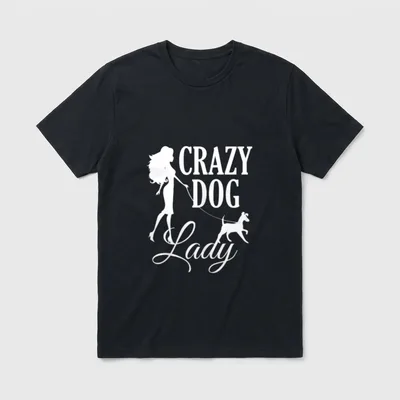Hunde Hundemama Frauchen Crazy T-Shirt – Klassisches T-Shirt in Schwarz