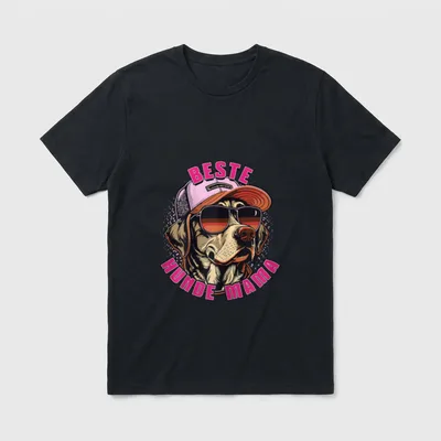Beste Hundemama T-Shirt – Klassisches T-Shirt in Schwarz