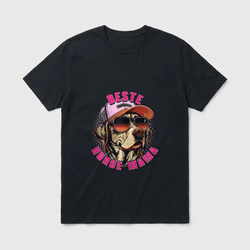 Beste Hundemama T-Shirt – Klassisches T-Shirt in Schwarz