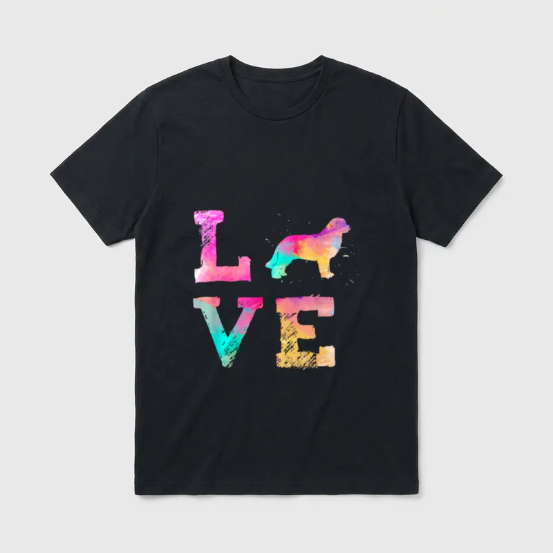 Bunte Neufundland Hund Liebes-r T-Shirt – Klassisches T-Shirt in Schwarz