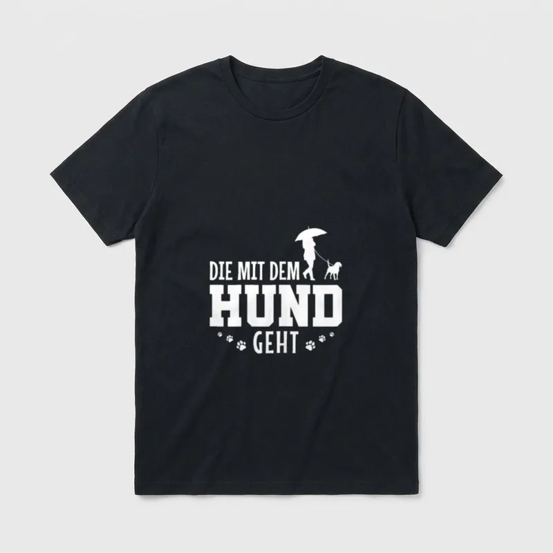 Lustiges Hundemama Frauchen T-Shirt – Klassisches T-Shirt in Schwarz