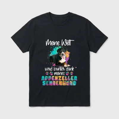 Dank meines Appenzeller Sennenhund T-Shirt – Klassisches T-Shirt in Schwarz