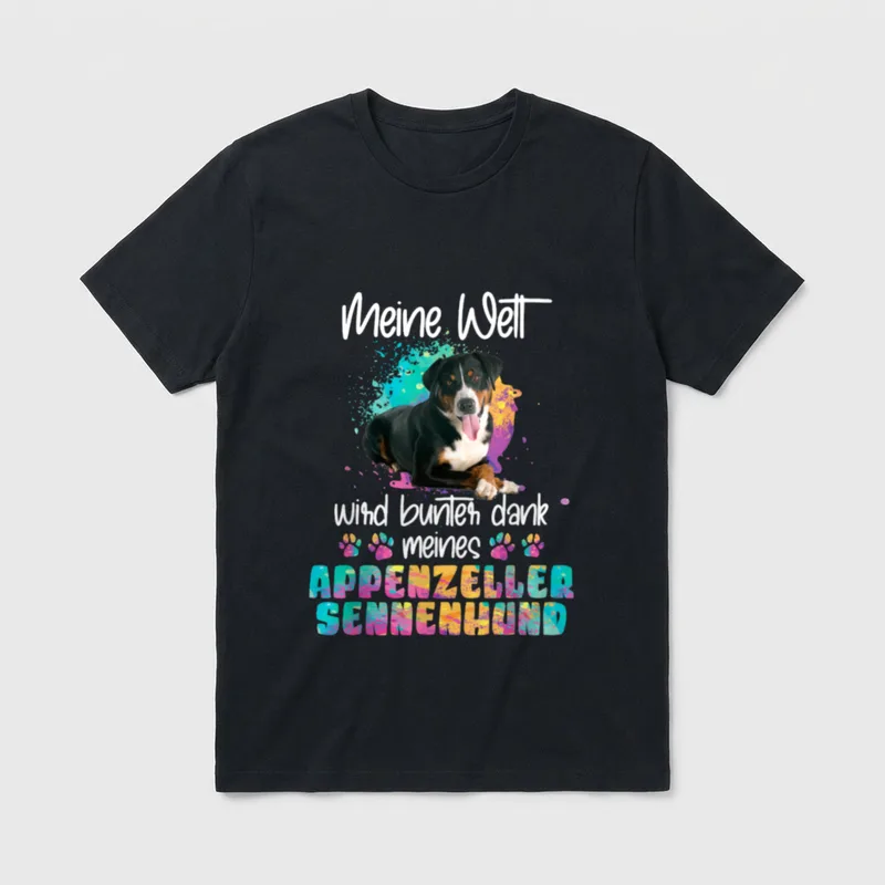 Dank meines Appenzeller Sennenhund T-Shirt – Klassisches T-Shirt in Schwarz