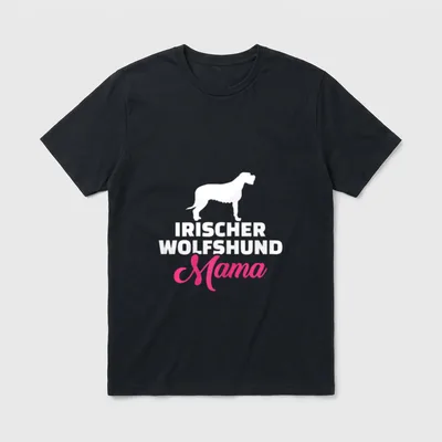 Irischer Wolfshund Mama Hundemama T-Shirt – Klassisches T-Shirt in Schwarz