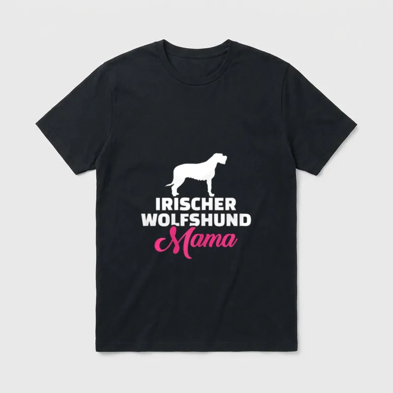 Irischer Wolfshund Mama Hundemama T-Shirt – Klassisches T-Shirt in Schwarz