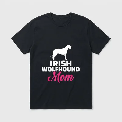Irischer Wolfshund Mama T-Shirt 0167 – Klassisches T-Shirt in Schwarz