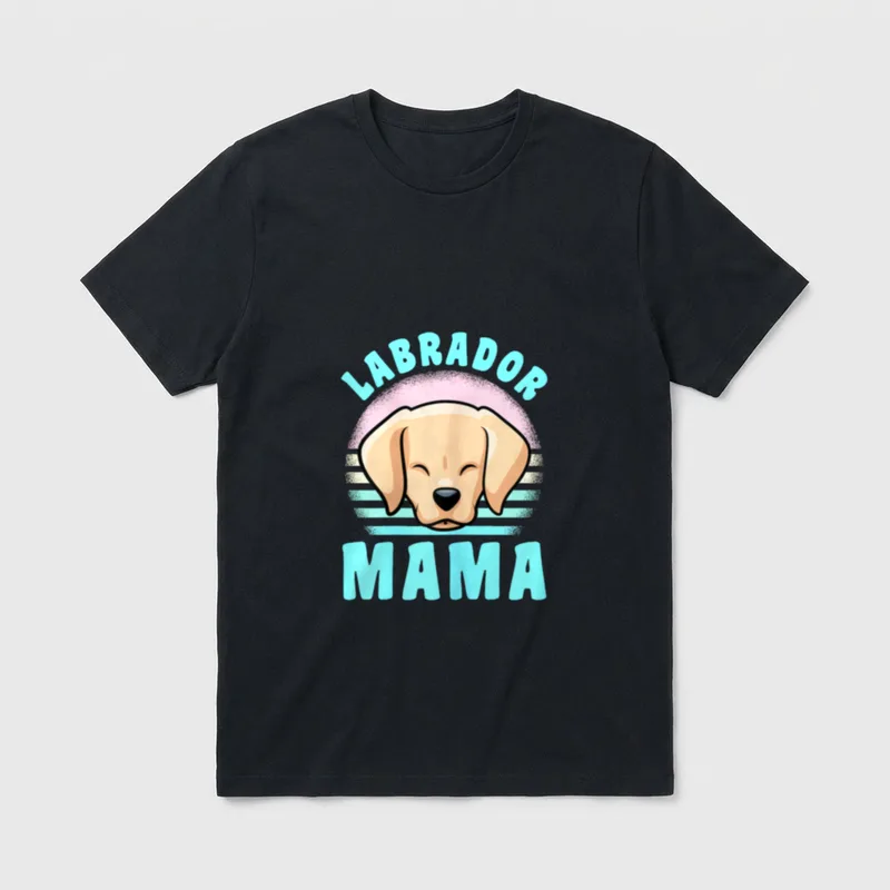 Hundemama Labrador Mama Hundehalterin T-Shirt – Klassisches T-Shirt in Schwarz