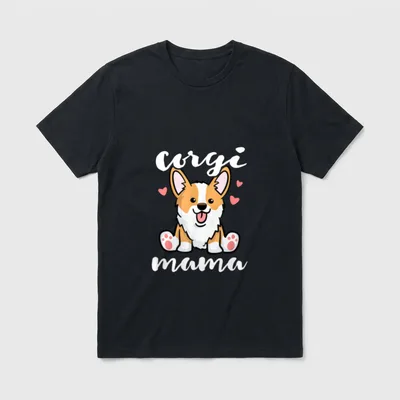 Corgi Dog Mama Mädchen T-Shirt – Klassisches T-Shirt in Schwarz