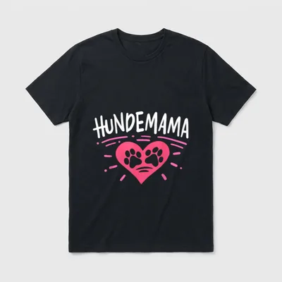 Hundemama Hunde-Mama Frauchen T-Shirt 0183 – Klassisches T-Shirt in Schwarz