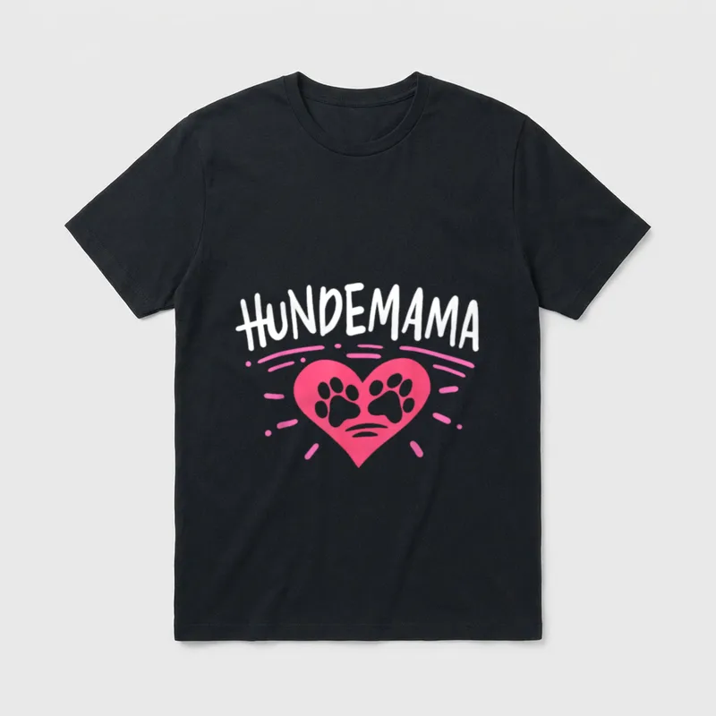 Hundemama Hunde-Mama Frauchen T-Shirt 0183 – Klassisches T-Shirt in Schwarz