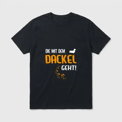 Frauchen Gassi Outfit Hunde T-Shirt – Klassisches T-Shirt in Schwarz