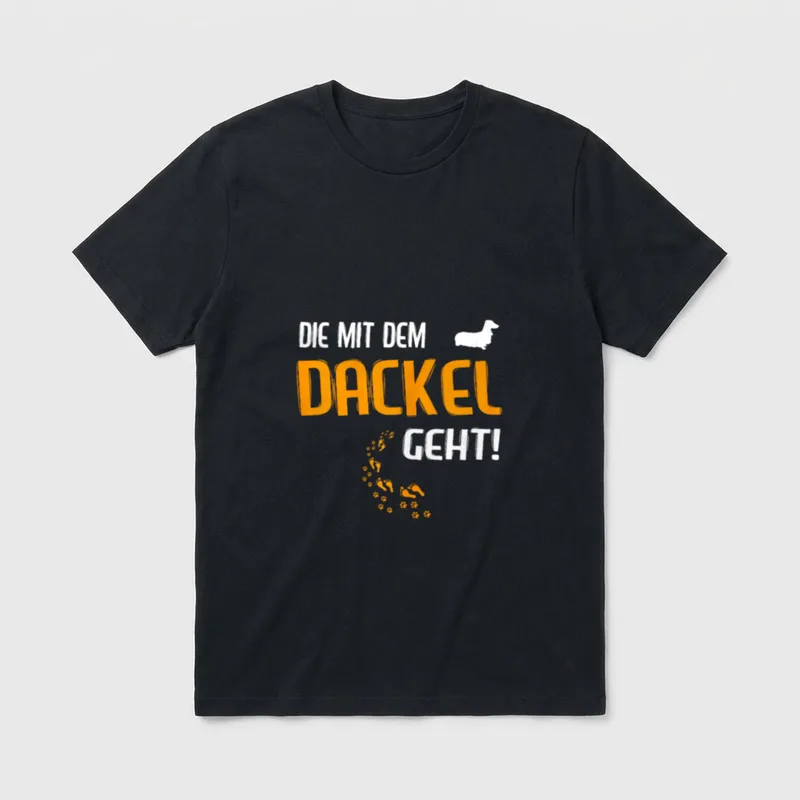 Frauchen Gassi Outfit Hunde T-Shirt – Klassisches T-Shirt in Schwarz