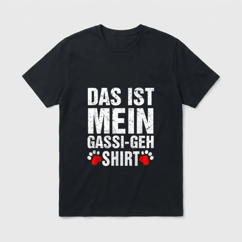 DAS IST MEIN GASSI-GEH T-Shirt – Klassisches T-Shirt in Schwarz