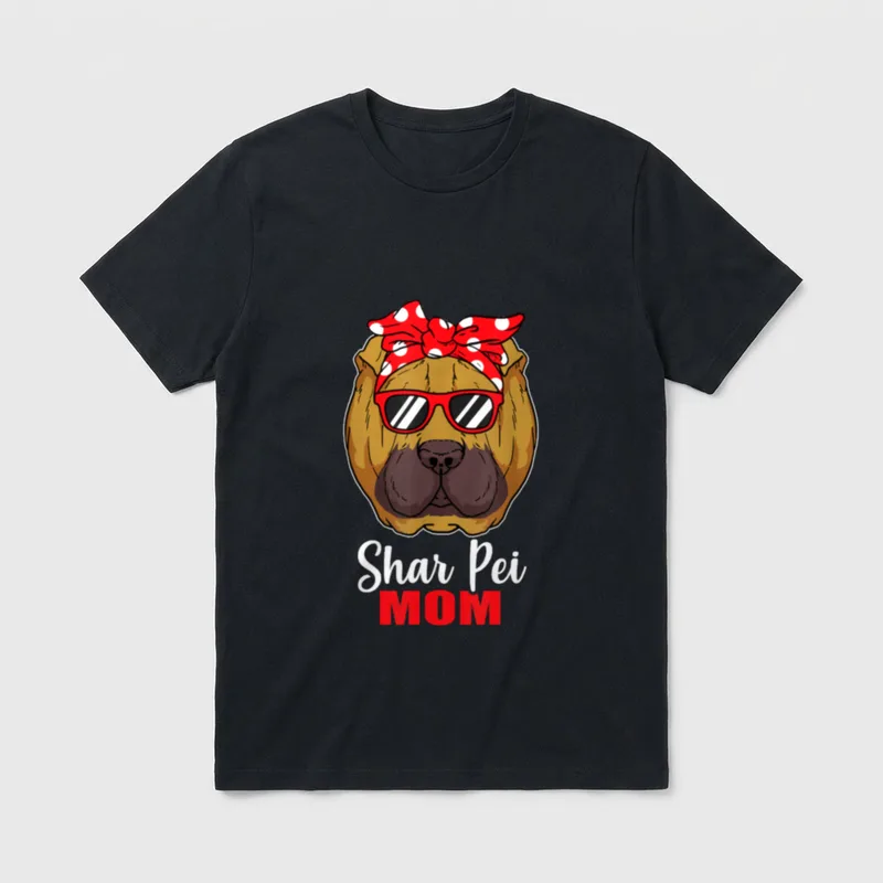 Lustiges Hunde Mama Frauchen Shar T-Shirt – Klassisches T-Shirt in Schwarz