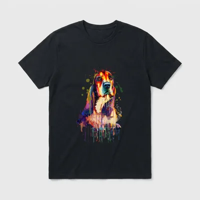 Basset Hound Hundemama T-Shirt – Klassisches T-Shirt in Schwarz