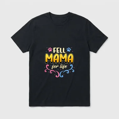 Hund Fell Mama For T-Shirt – Klassisches T-Shirt in Schwarz
