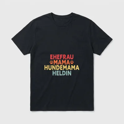 Ehefrau Mama Hundemama Heldin T-Shirt – Klassisches T-Shirt in Schwarz