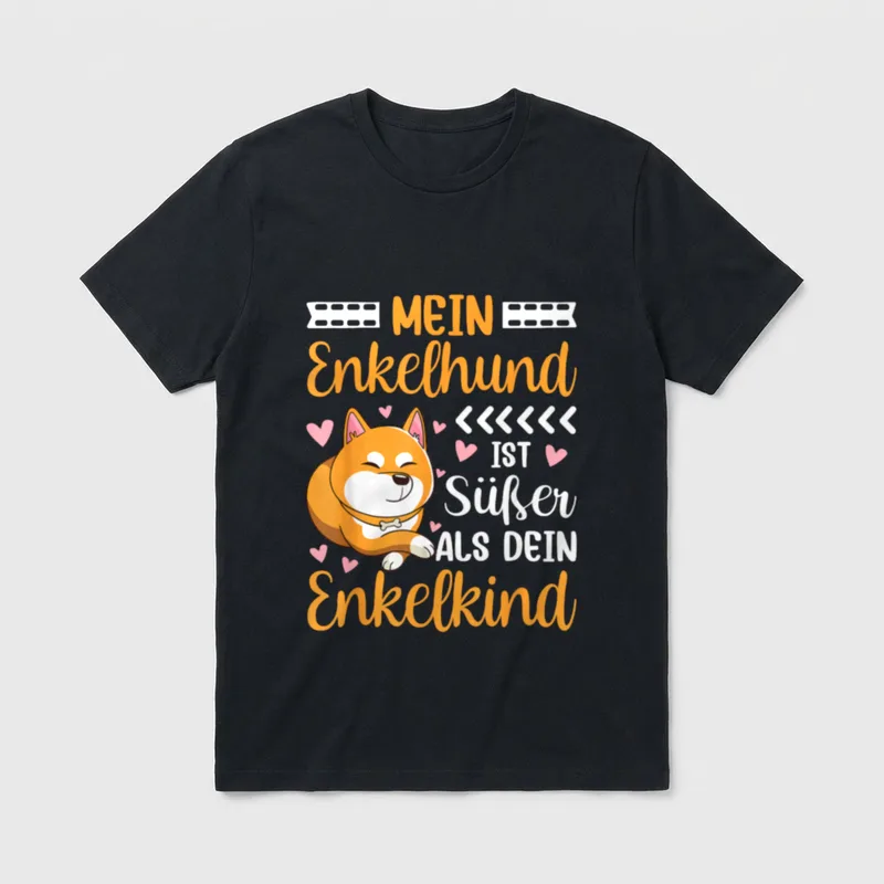Hunde Opa Hundeopa Enkelhund T-Shirt – Klassisches T-Shirt in Schwarz
