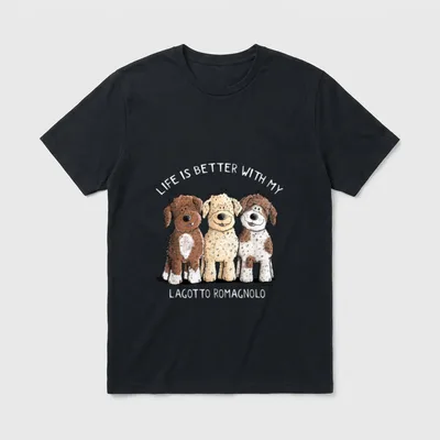 Lustige Lagotto Romagnolo Cartoon T-Shirt – Klassisches T-Shirt in Schwarz