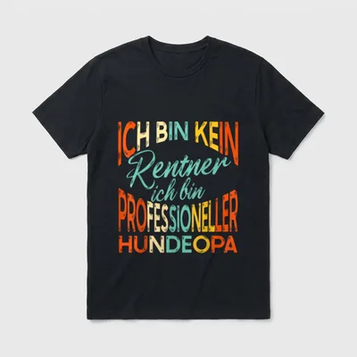 Hunde Opa Professioneller Hundeopa T-Shirt – Klassisches T-Shirt in Schwarz