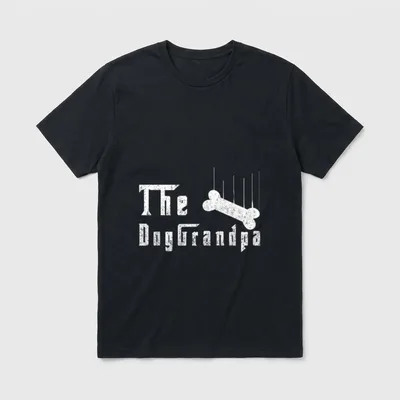 Dog Grandpa Lustiges Hunde T-Shirt – Klassisches T-Shirt in Schwarz