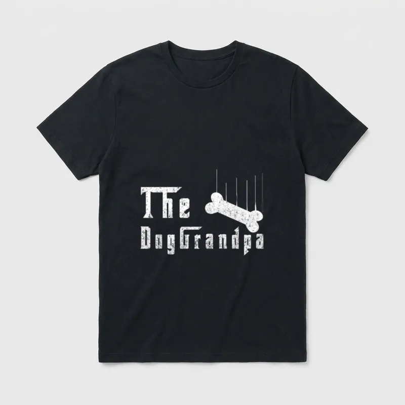 Dog Grandpa Lustiges Hunde T-Shirt – Klassisches T-Shirt in Schwarz