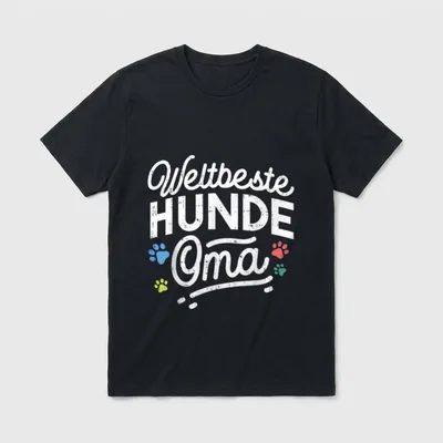 Weltbeste Hunde Oma Frauchen T-Shirt – Klassisches T-Shirt in Schwarz