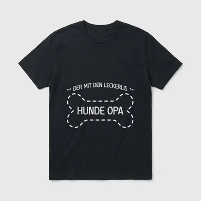 Lustiger Hunde Opa Spruch T-Shirt – Klassisches T-Shirt in Schwarz