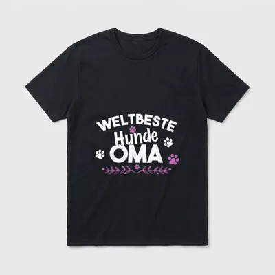 Weltbeste Hundeoma Oma Lustiger Spruch T-Shirt – Klassisches T-Shirt in Schwarz