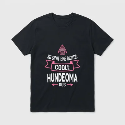 Hundeoma Hund Hunde Oma T-Shirt – Klassisches T-Shirt in Schwarz