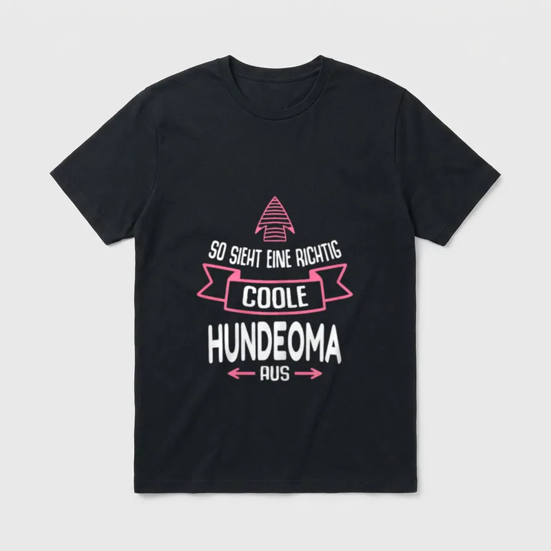 Hundeoma Hund Hunde Oma T-Shirt – Klassisches T-Shirt in Schwarz