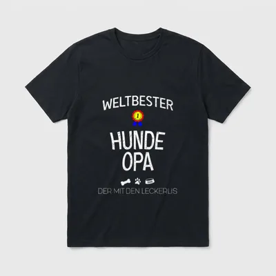 Grand Paw Bester Opa T-Shirt – Klassisches T-Shirt in Schwarz