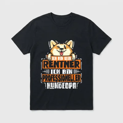 Hunde Opa Professioneller Hundeopa Enkelhund T-Shirt – Klassisches T-Shirt in Schwarz
