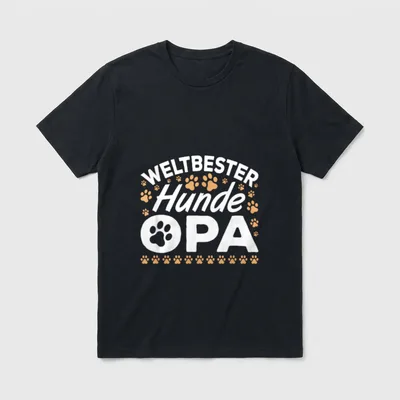 Weltbester Hunde Opa Hundebesitzer T-Shirt – Klassisches T-Shirt in Schwarz