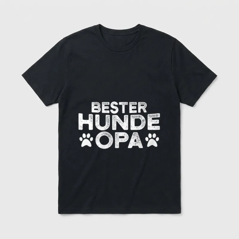 Bester Hunde Opa Spruch T-Shirt – Klassisches T-Shirt in Schwarz
