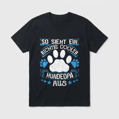 Hunde Opa Enkelhund Bester T-Shirt – Klassisches T-Shirt in Schwarz