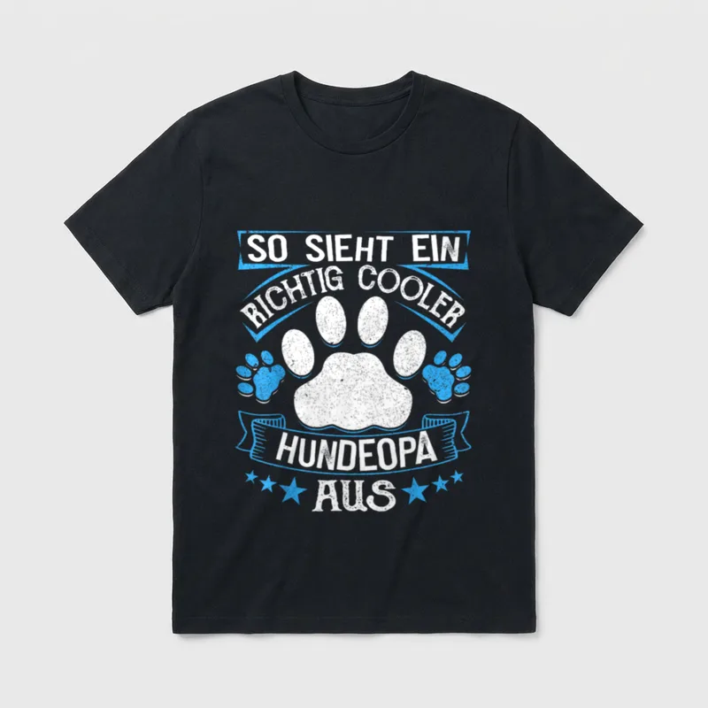 Hunde Opa Enkelhund Bester T-Shirt – Klassisches T-Shirt in Schwarz