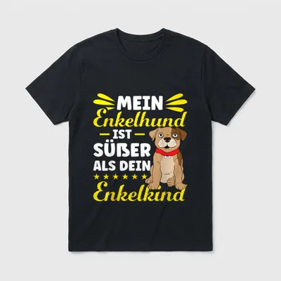 Hunde Opa Hundeopa Enkelhund Großeltern T-Shirt – Klassisches T-Shirt in Schwarz
