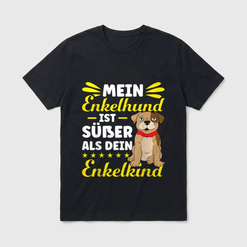 Hunde Opa Hundeopa Enkelhund Großeltern T-Shirt – Klassisches T-Shirt in Schwarz
