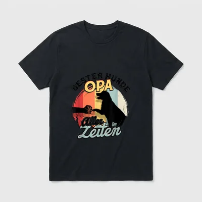 Bester Hunde Opa Aller Zeiten T-Shirt – Klassisches T-Shirt in Schwarz