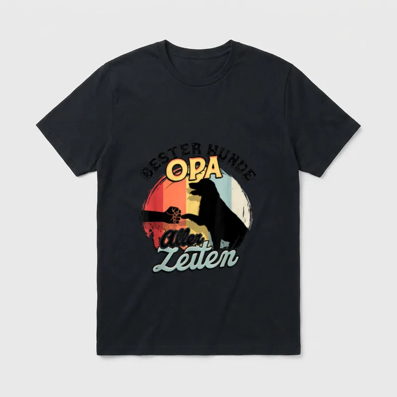 Bester Hunde Opa Aller Zeiten T-Shirt – Klassisches T-Shirt in Schwarz
