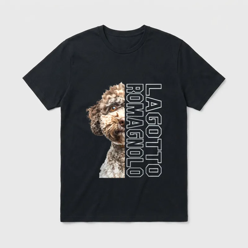 Lagotto Romagnolo Hundeoma & Hundeopa T-Shirt – Klassisches T-Shirt in Schwarz