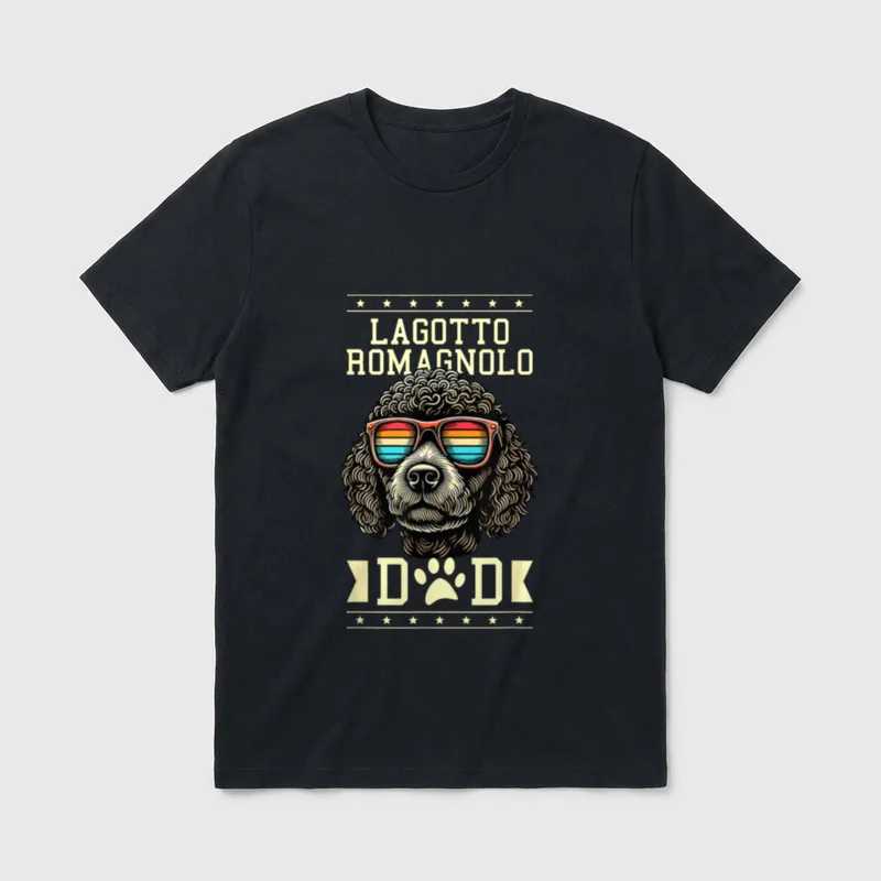 Lagotto Romagnolo Dad T-Shirt – Klassisches T-Shirt in Schwarz