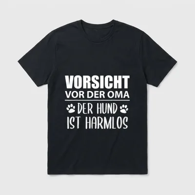 Vorsicht Vor Der Oma T-Shirt – Klassisches T-Shirt in Schwarz