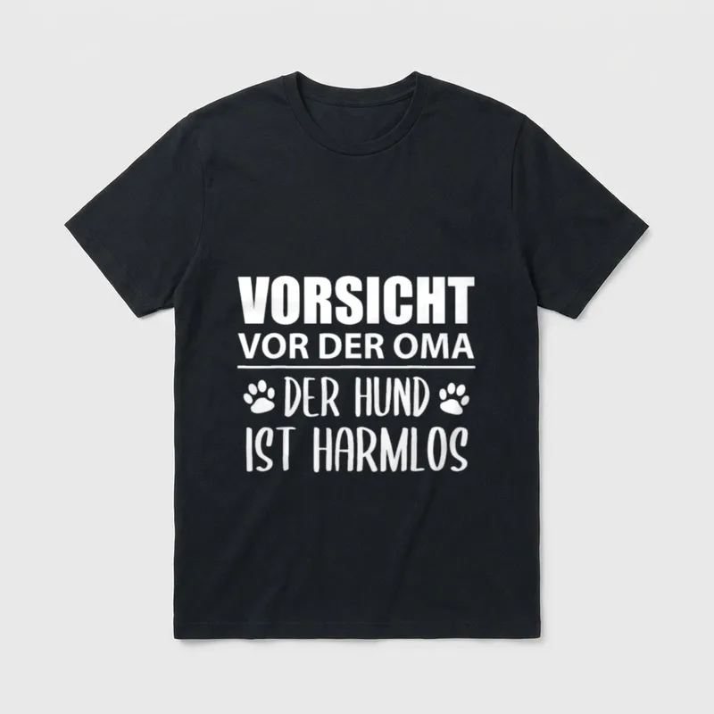 Vorsicht Vor Der Oma T-Shirt – Klassisches T-Shirt in Schwarz