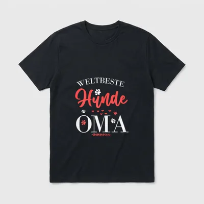Weltbeste Hunde Oma Hundeliebhaber T-Shirt – Klassisches T-Shirt in Schwarz